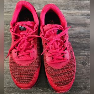 Under Armour Red Athletic Shoes with Breathable Knit Fabric